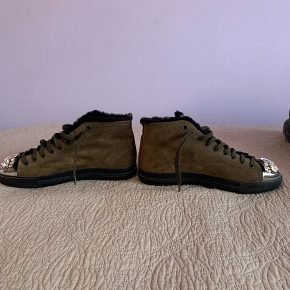 Size 8 (U.S.) women’s Miu Miu sneakers with crystals on the vamp - Picture 2 of 6